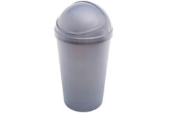 HOME Curver 50L Bullet Bin - Silver.